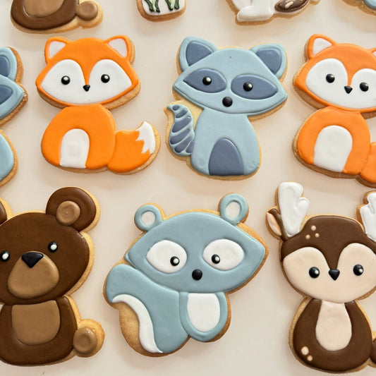 Foxes and Bears Decorated Cookies