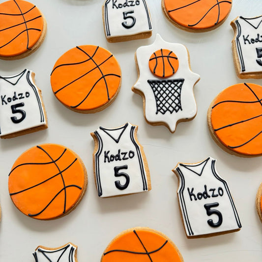 Basketball themed Decorated Cookies